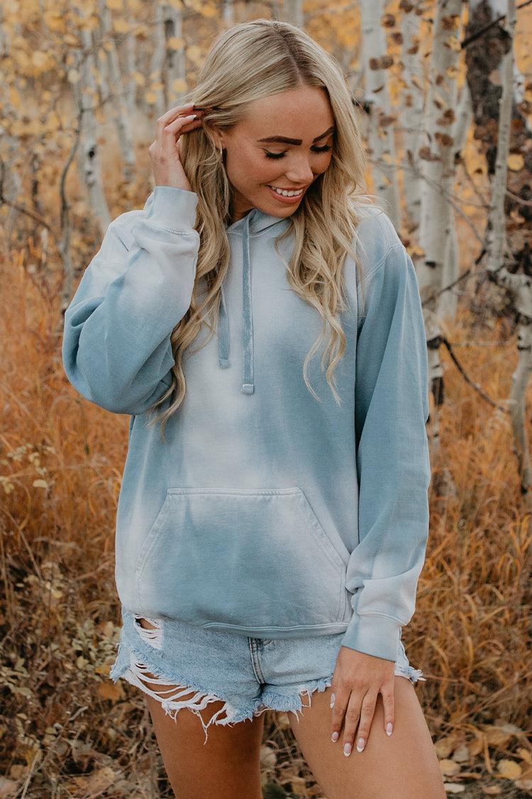 Blue Faded Freedom Hoodie