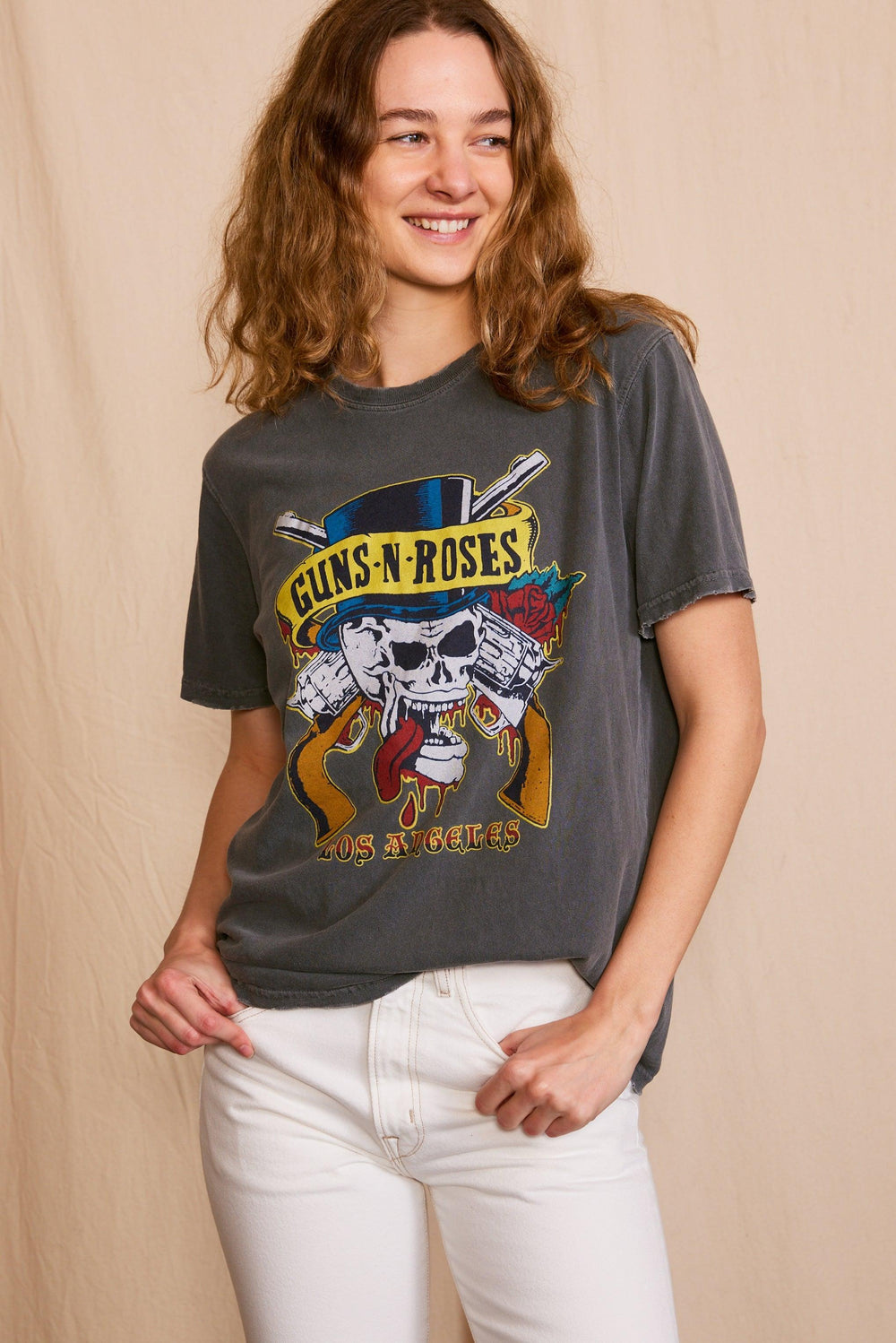 Guns N Roses Los Angeles Top Hat Skull Tee - Life Clothing Co