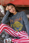 Def Leppard Upcycle Golden Sweatshirt - Life Clothing Co