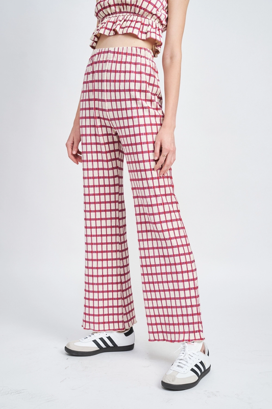 Karla Plaid Flare Pants