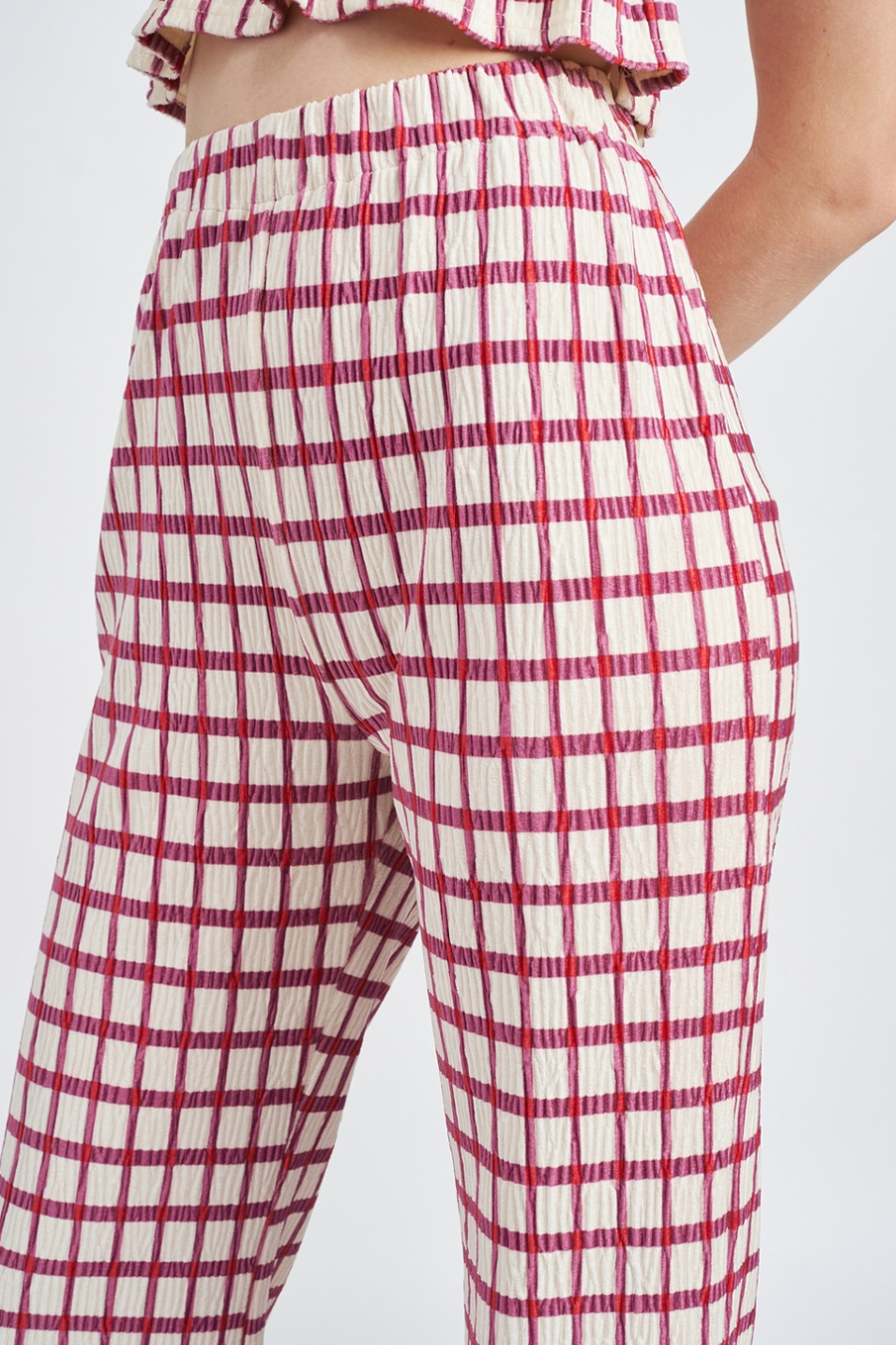 Karla Plaid Flare Pants