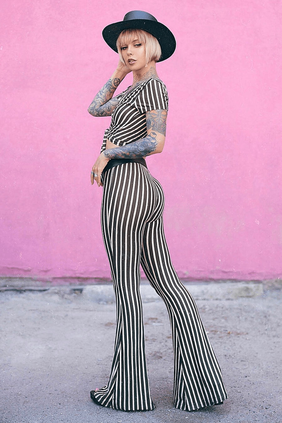 Jamie Striped Wide-Leg Pant - Life Clothing Co