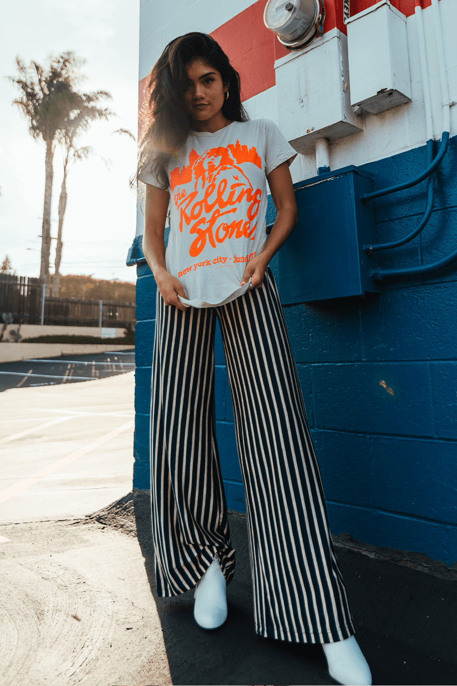 Jamie Striped Wide-Leg Pant - Life Clothing Co