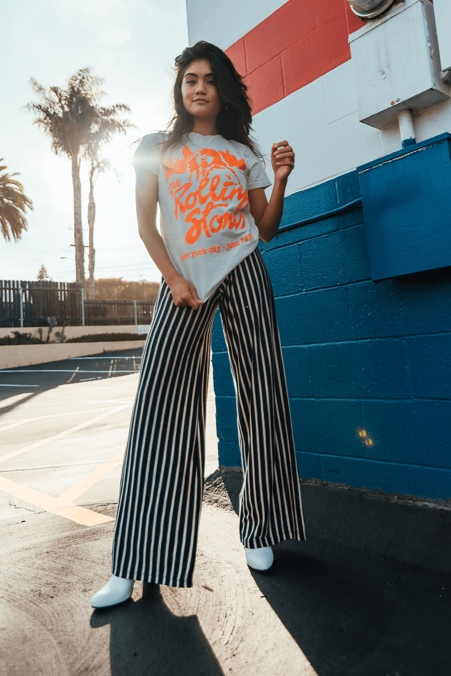 Jamie Striped Wide-Leg Pant - Life Clothing Co