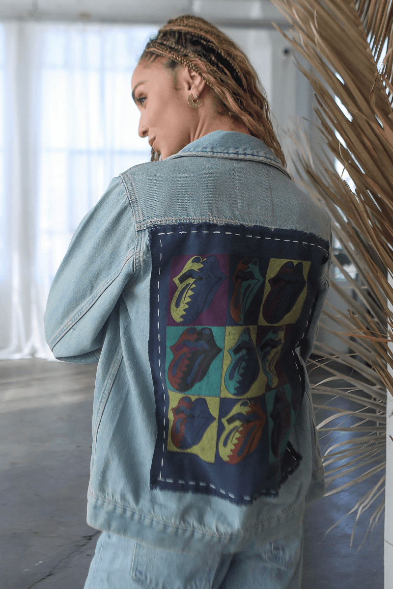 Rolling Stones Some Girls Hand Stitched Denim Jacket - Life Clothing Co