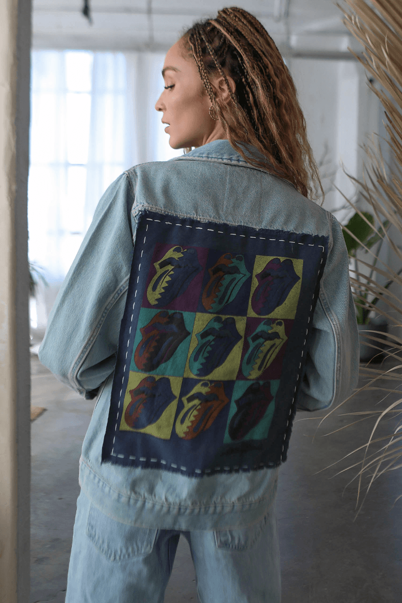 Rolling Stones Some Girls Hand Stitched Denim Jacket - Life Clothing Co