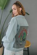 Rolling Stones Dragon Stadium Hand Stitched Denim Jacket