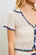 Ava Crochet Knit Top - Life Clothing Co