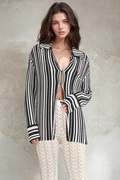 Leah Striped Knit Shirt