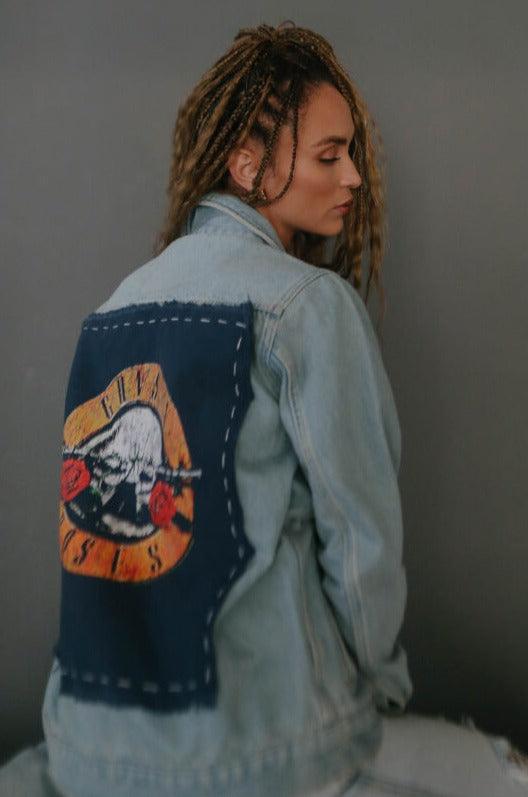 Guns N Roses Hand Stitched Denim Jacket - Life Clothing Co