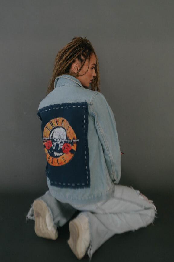 Guns N Roses Hand Stitched Denim Jacket - Life Clothing Co