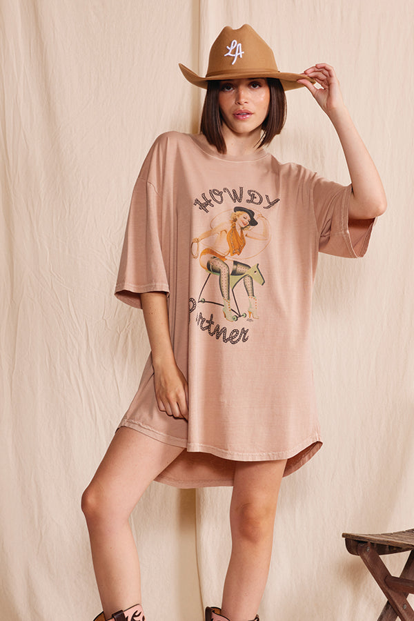 Howdy Partner Oversized Tee