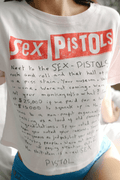 Sex Pistols Johnny's Letter Crop Tee - Life Clothing Co