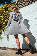 Grey Grateful Dead Duster Cardigan - Life Clothing Co