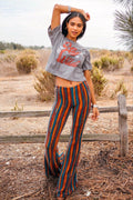 Rainbow Striped Flare Bells - Life Clothing Co